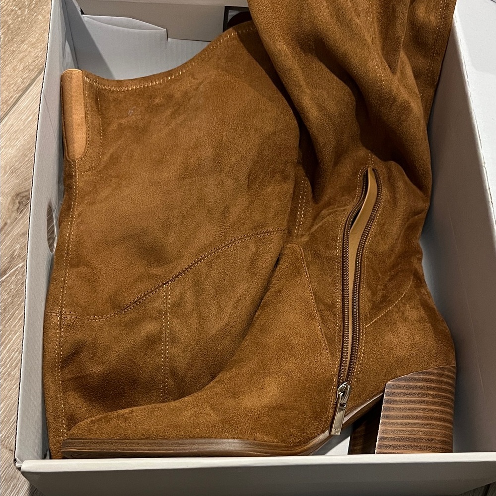 Marc Fisher Brown Suede Heeled Boots